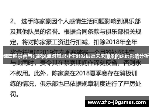 魏震遭禁赛与罚款风波对其职业生涯发展及未来前景的深远影响分析 魏震遭禁赛与罚款风波对其职业生涯发展及未来前景的深远影响分析